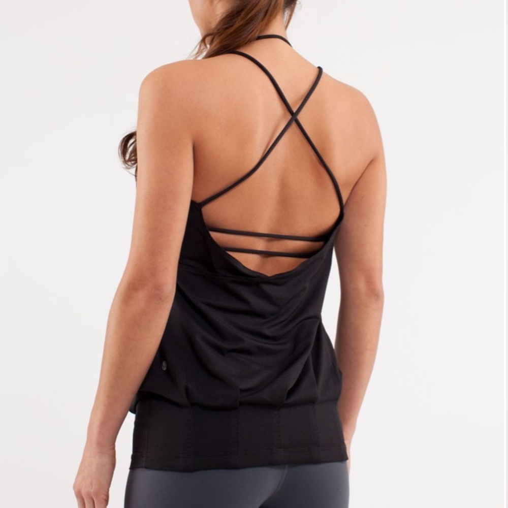 lululemon athletica Black Strappy Tank Top